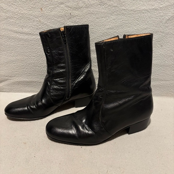 Black Leather Chelsea Ankle Boots Womens size 5 made in Mexico - Picture 4 of 10